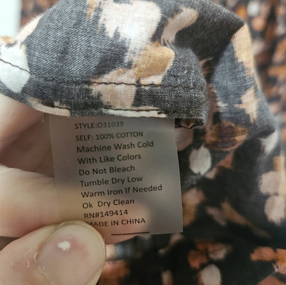 Johnny Was Calme Printed Dress 100% Cotton XL - Picture 5 of 6